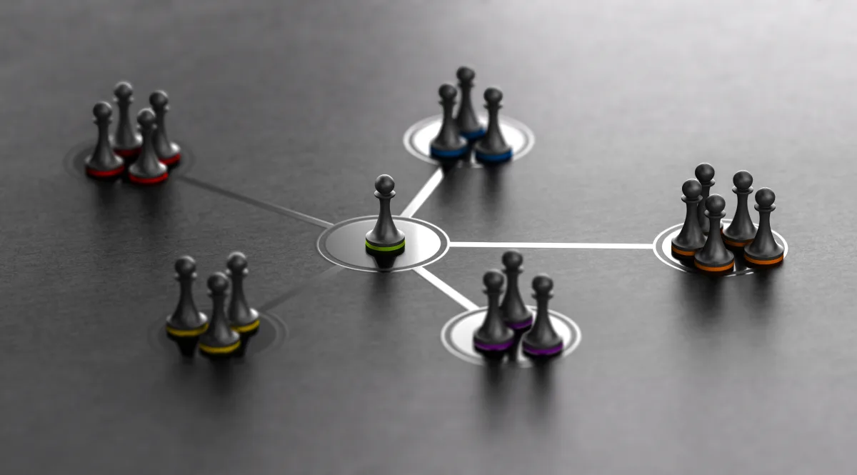 Link building strategies 2025 showing network connections and digital PR backlinks